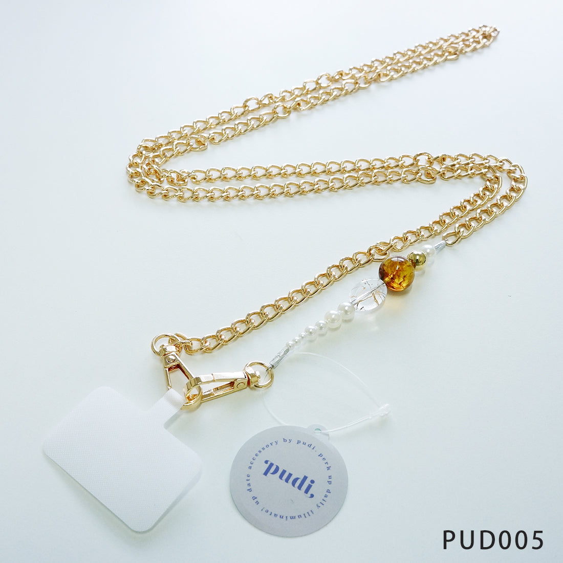 スマホショルダーストラップ ビーズ アクセサリー 紐 PUDI