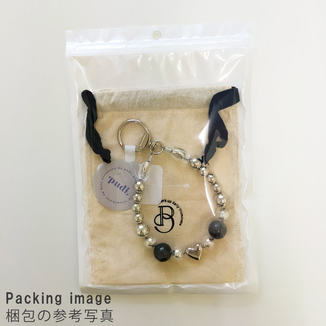 スマホハンドストラップ ビーズ アクセサリー 紐 ハンドメイド PUDI