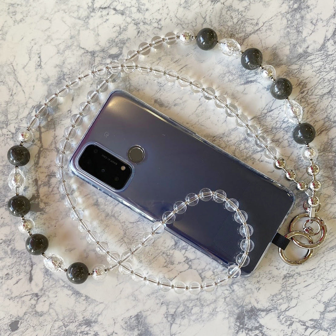 スマホショルダーストラップ ビーズ アクセサリー 紐 PUDI
