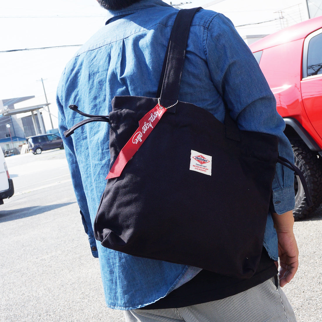 バッグ トートバッグ メンズ レディース 巾着 布 トート キャンバス 帆布 HolidayA.M.