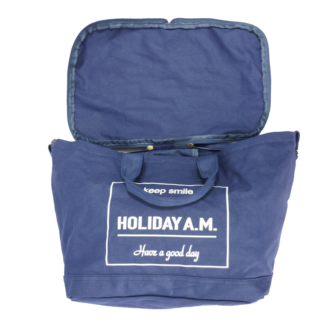 バッグ トート ショルダー 2WAY メンズ レディース 大きいサイズ フタ付き 布 帆布 HolidayA.M.