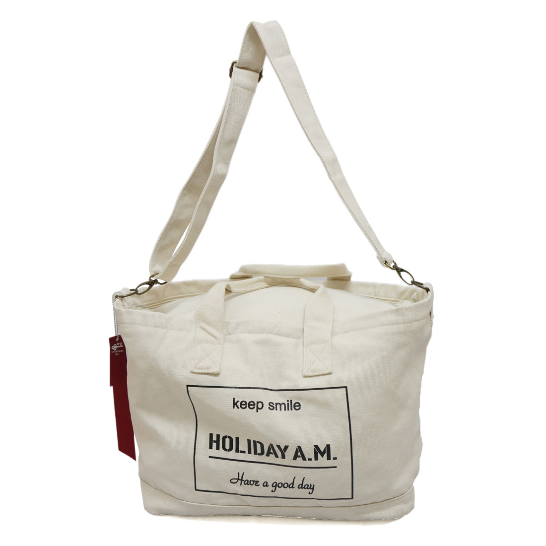 バッグ トート ショルダー 2WAY メンズ レディース 大きいサイズ フタ付き 布 帆布 HolidayA.M.
