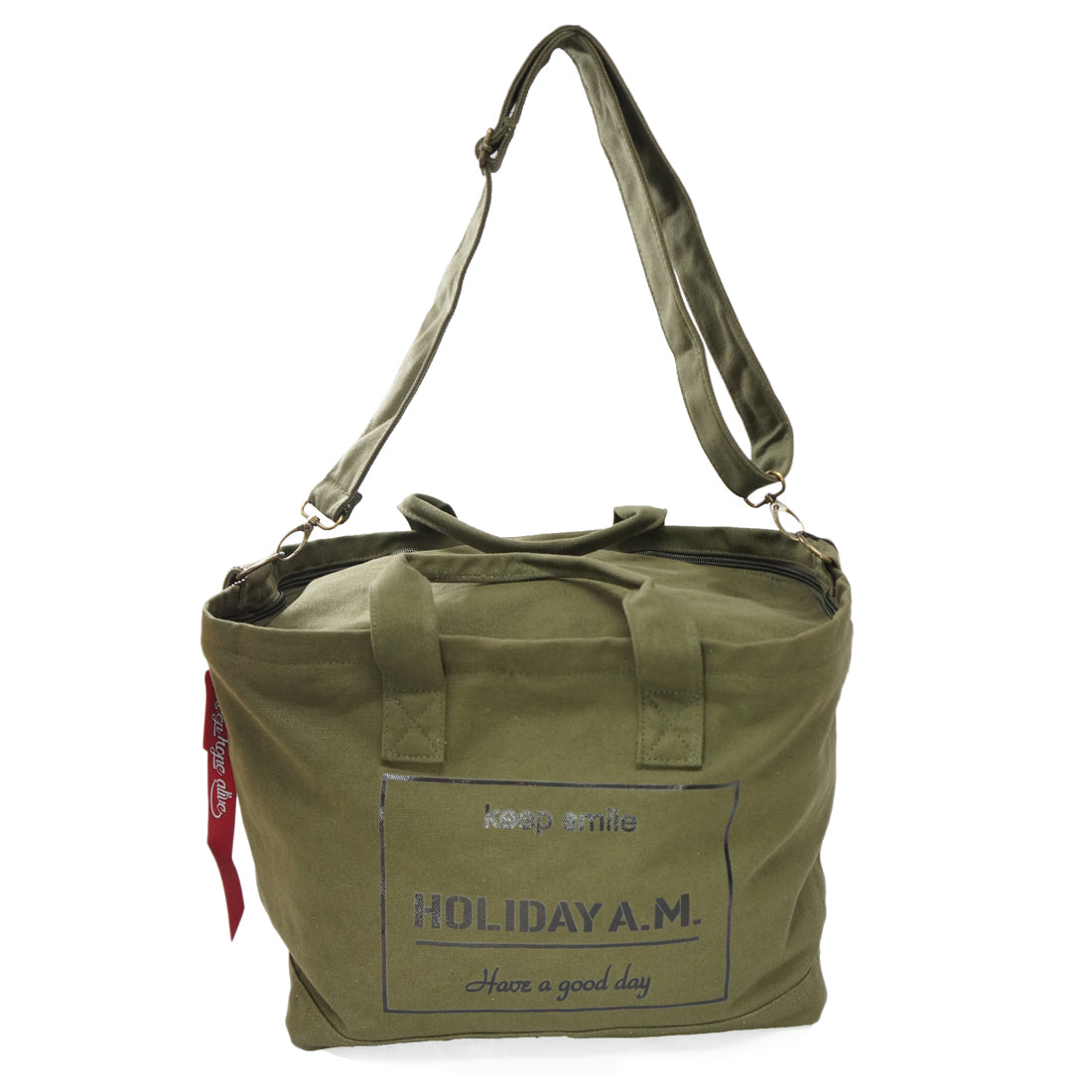 バッグ トート ショルダー 2WAY メンズ レディース 大きいサイズ フタ付き 布 帆布 HolidayA.M.