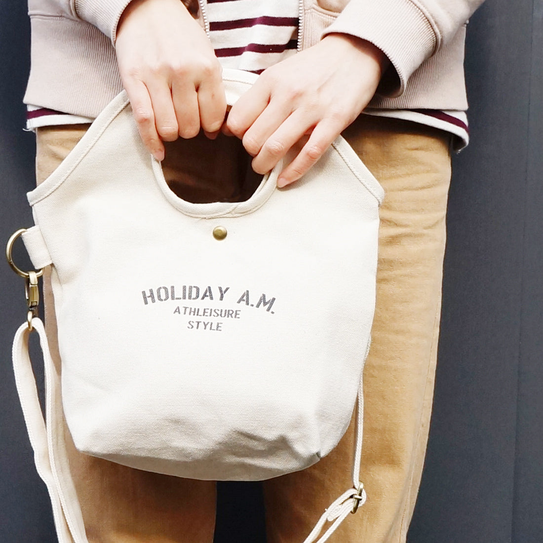 バッグ 2WAY ショルダーバッグ トートバッグ 帆布 キャンバス レディース メンズ HolidayA.M.