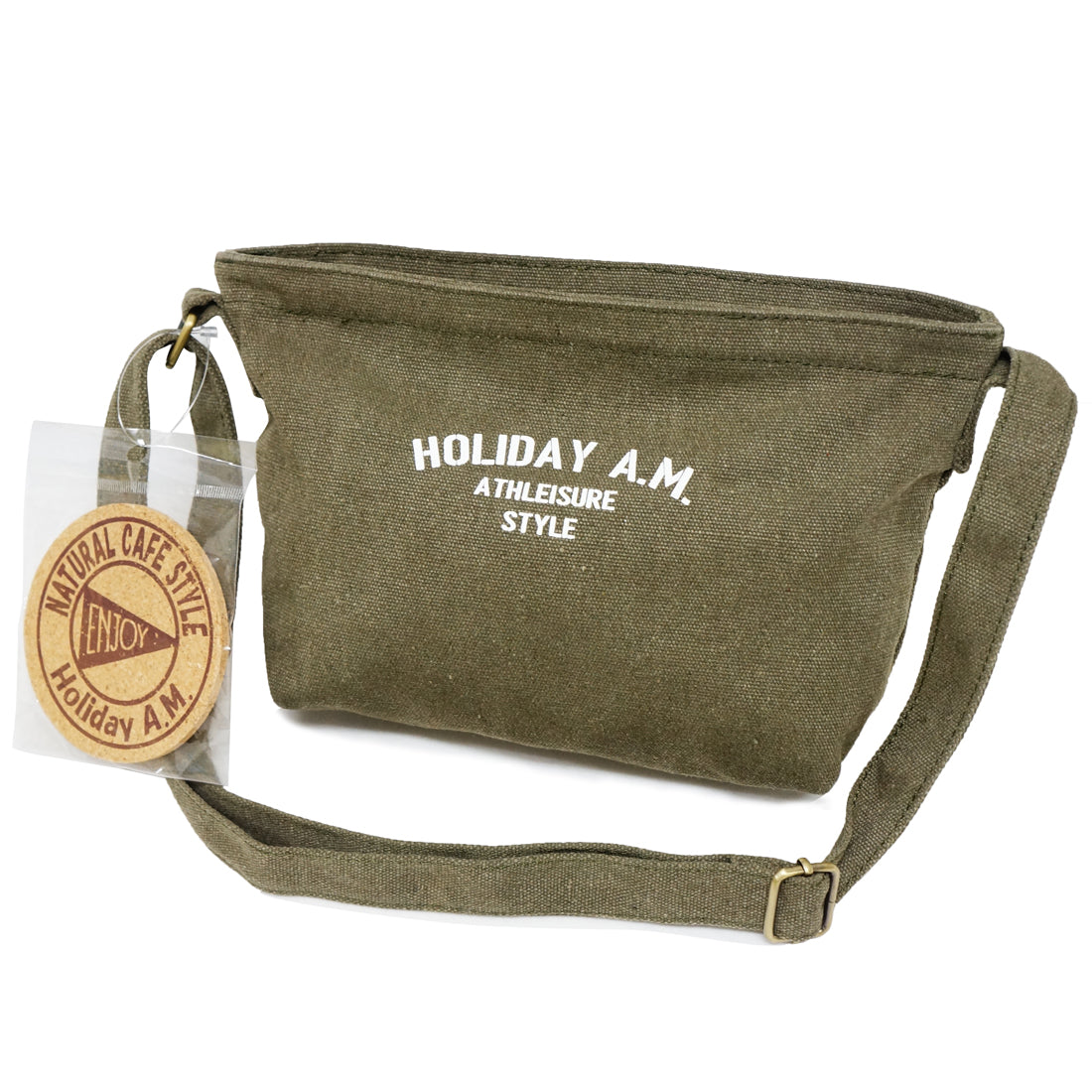 バッグ ショルダーバッグ ショルダー 斜め掛け キャンバス 帆布 キャンバスサコッシュ HolidayA.M.