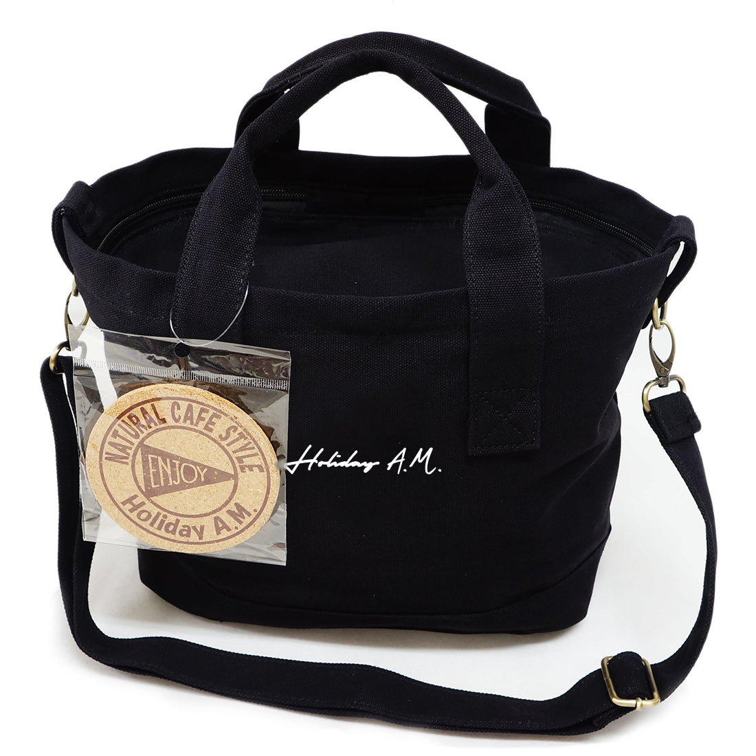 バッグ 2WAY ショルダーバッグ トート レディース メンズ キャンバス 帆布 ランチバッグ HolidayA.M.