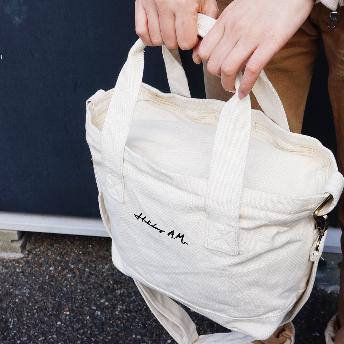 バッグ 2WAY ショルダーバッグ トート レディース メンズ キャンバス 帆布 ランチバッグ HolidayA.M.