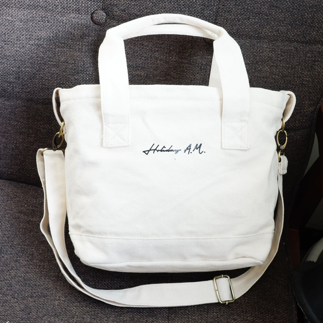 バッグ 2WAY ショルダーバッグ トート レディース メンズ キャンバス 帆布 ランチバッグ HolidayA.M.