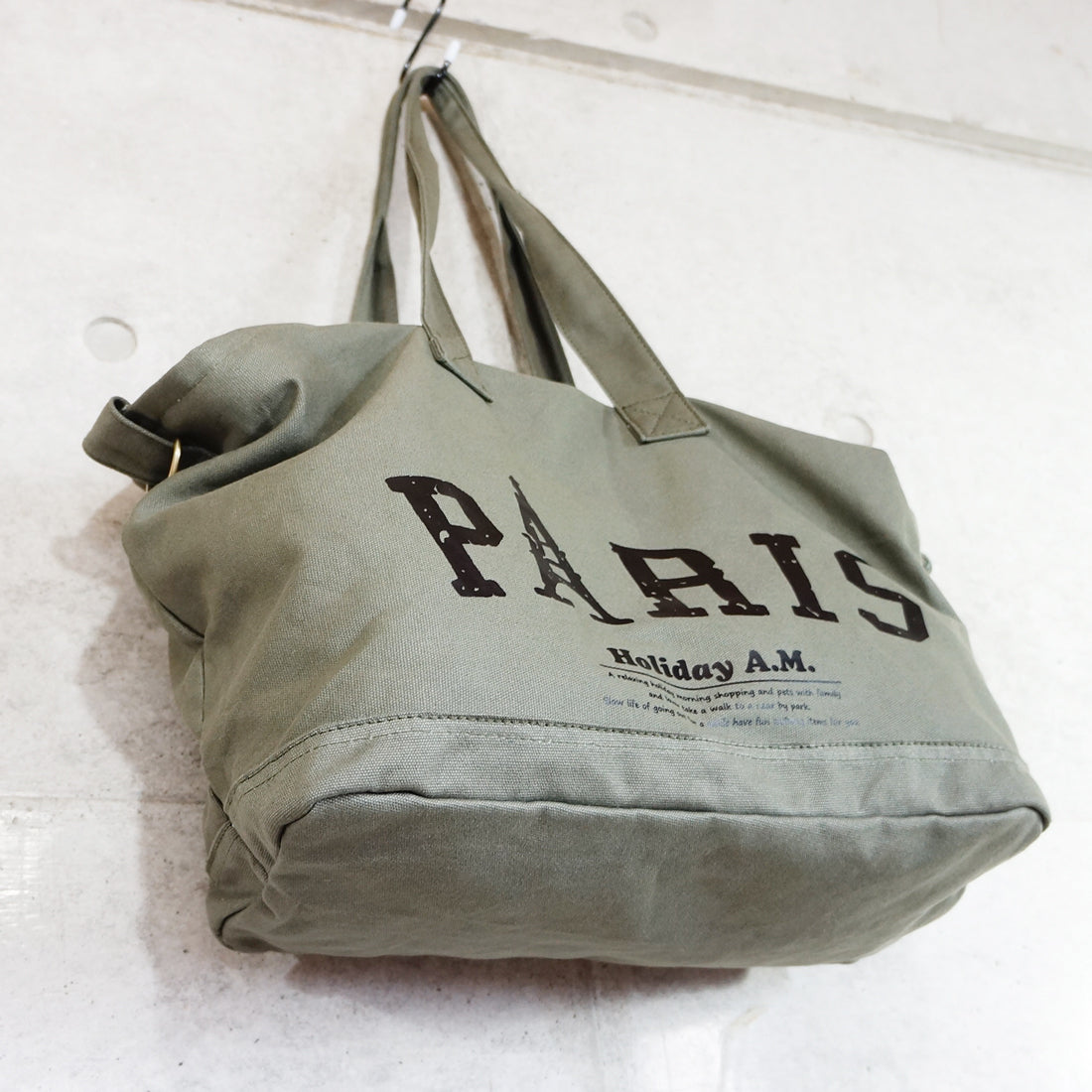 バッグ ショルダーバッグ トートバッグ 2WAY レディース メンズ フタ付き 布 キャンバス 帆布 HolidayA.M.