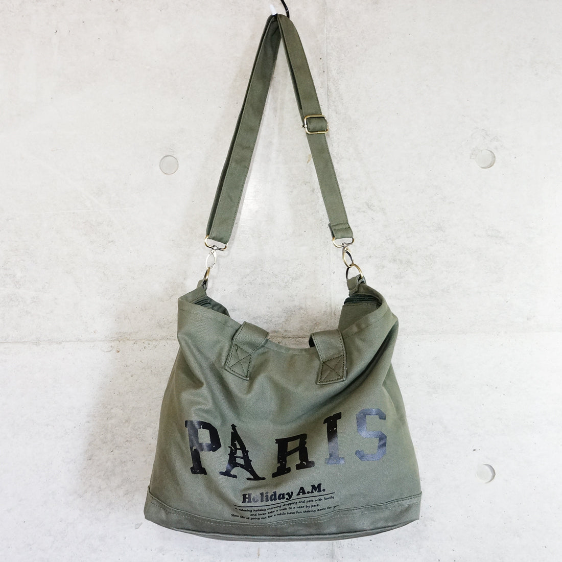バッグ ショルダーバッグ トートバッグ 2WAY レディース メンズ フタ付き 布 キャンバス 帆布 HolidayA.M.