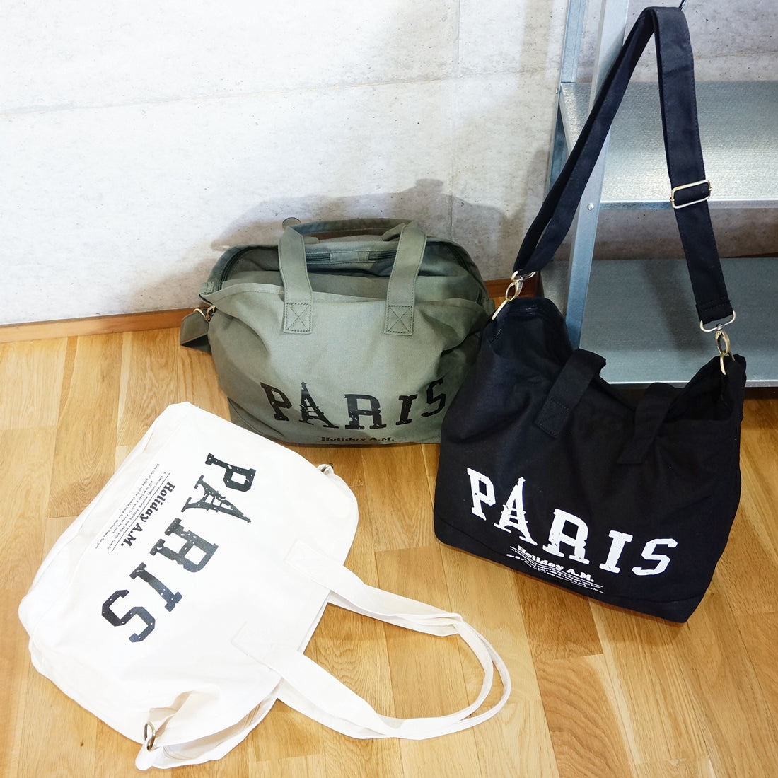 バッグ ショルダーバッグ トートバッグ 2WAY レディース メンズ フタ付き 布 キャンバス 帆布 HolidayA.M.