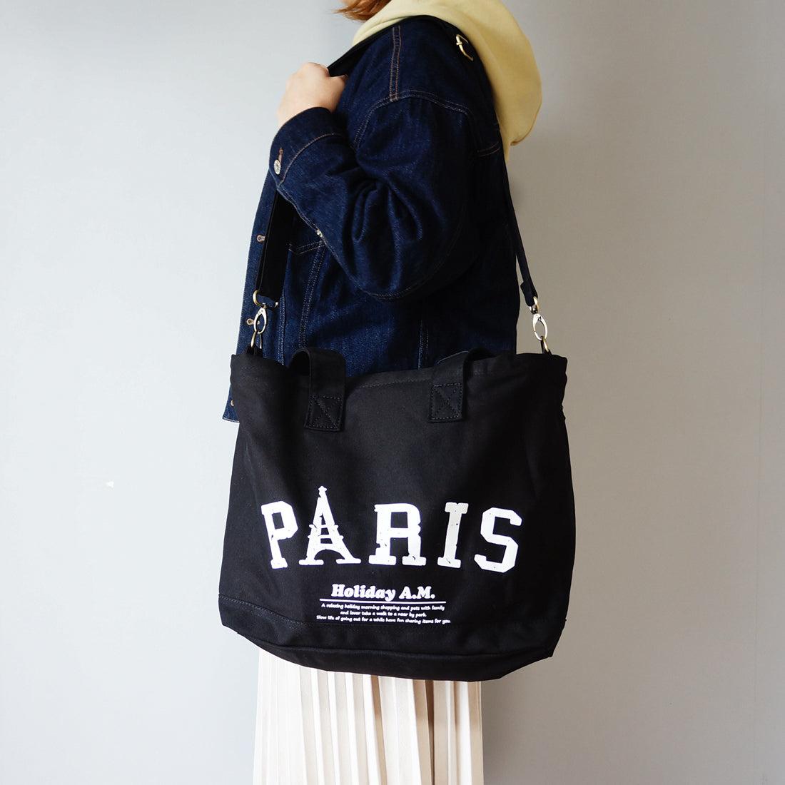 バッグ ショルダーバッグ トートバッグ 2WAY レディース メンズ フタ付き 布 キャンバス 帆布 HolidayA.M.