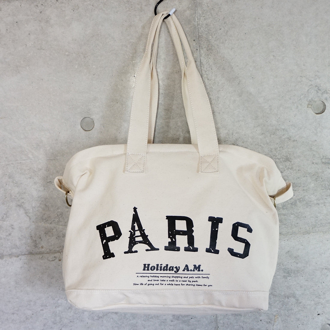 バッグ ショルダーバッグ トートバッグ 2WAY レディース メンズ フタ付き 布 キャンバス 帆布 HolidayA.M.