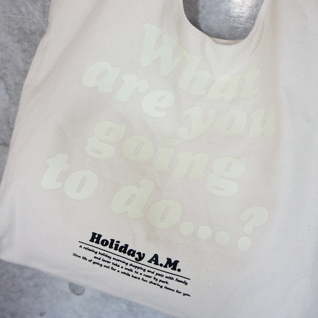 バッグ トートバッグ トート レディース メンズ エコバッグ 大きいサイズ キャンバス 帆布 HolidayA.M.