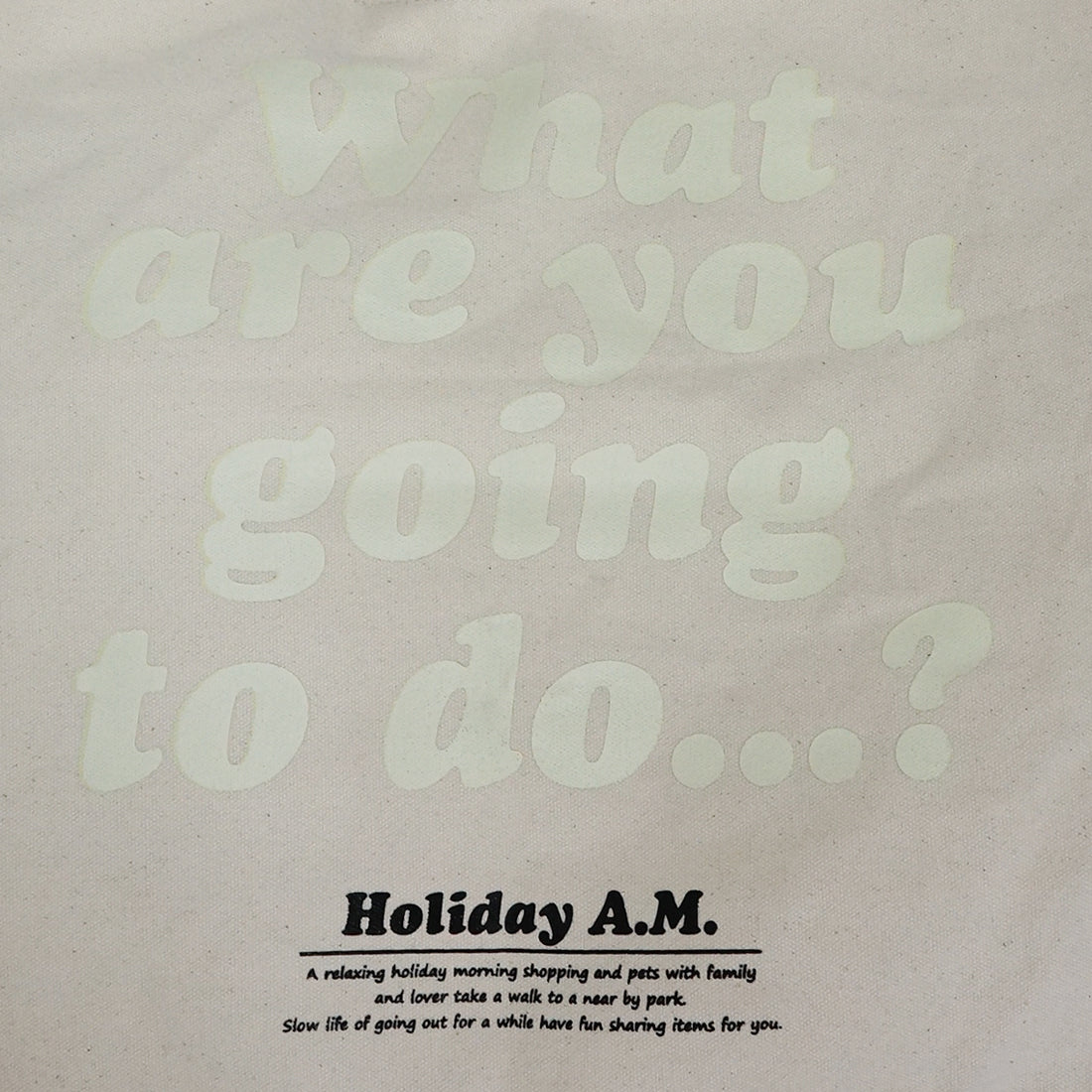 バッグ トートバッグ トート レディース メンズ エコバッグ 大きいサイズ キャンバス 帆布 HolidayA.M.