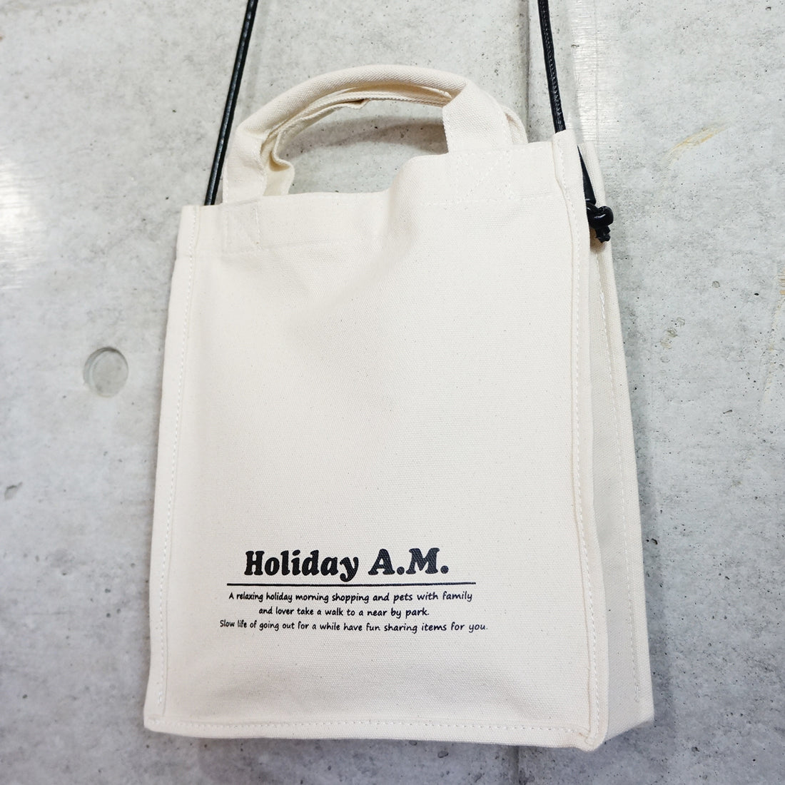 バッグ ショルダーバッグ スクエア 四角 トートバッグ レディース 2WAY キャンバス 帆布 HolidayA.M.