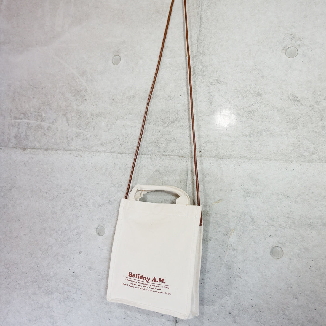 バッグ ショルダーバッグ スクエア 四角 トートバッグ レディース 2WAY キャンバス 帆布 HolidayA.M.