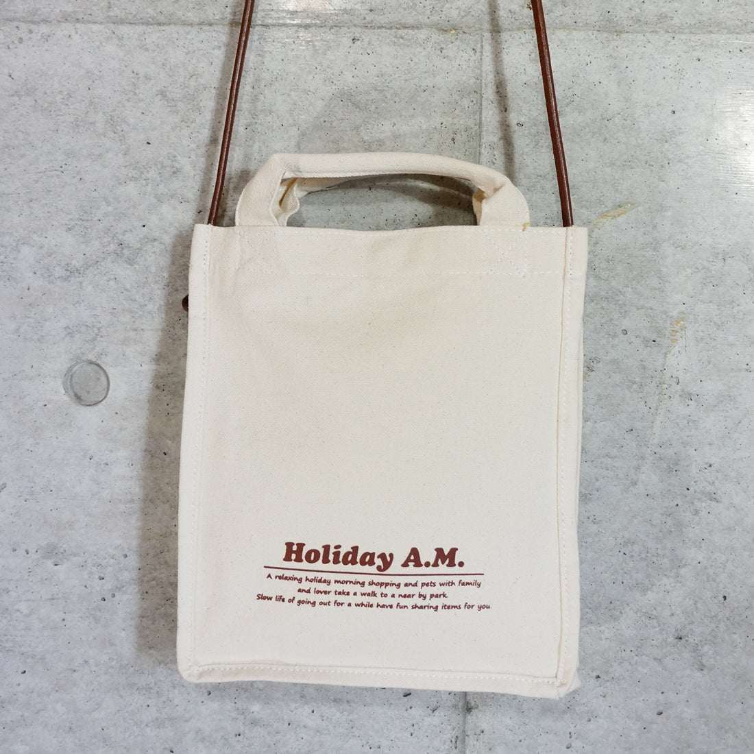 バッグ ショルダーバッグ スクエア 四角 トートバッグ レディース 2WAY キャンバス 帆布 HolidayA.M.