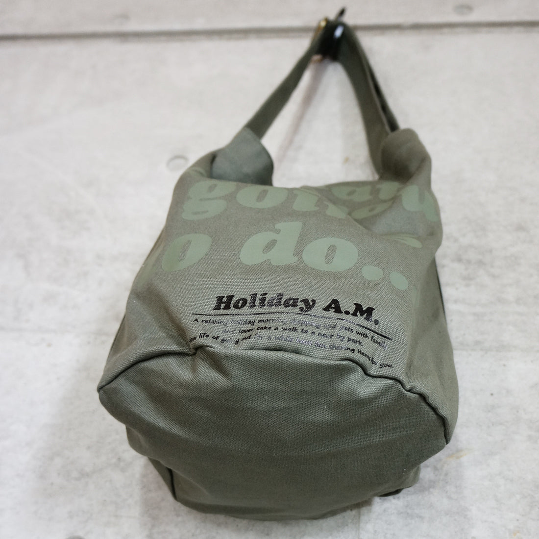 バッグ ショルダーバッグ エコバッグ レディース メンズ キャンバス 帆布 ロゴ HolidayA.M.