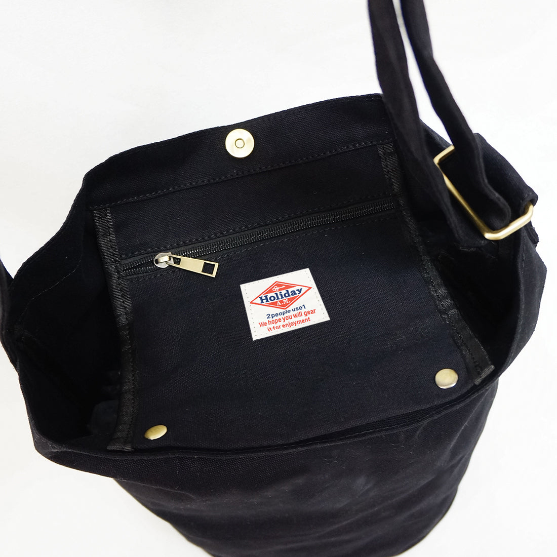 バッグ ショルダーバッグ エコバッグ レディース メンズ キャンバス 帆布 ロゴ HolidayA.M.