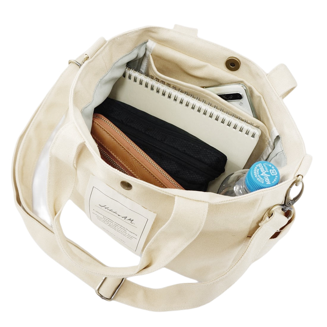 バッグ ショルダーバッグ メッセージラベル レディース メンズ キャンバス 帆布 HolidayA.M.