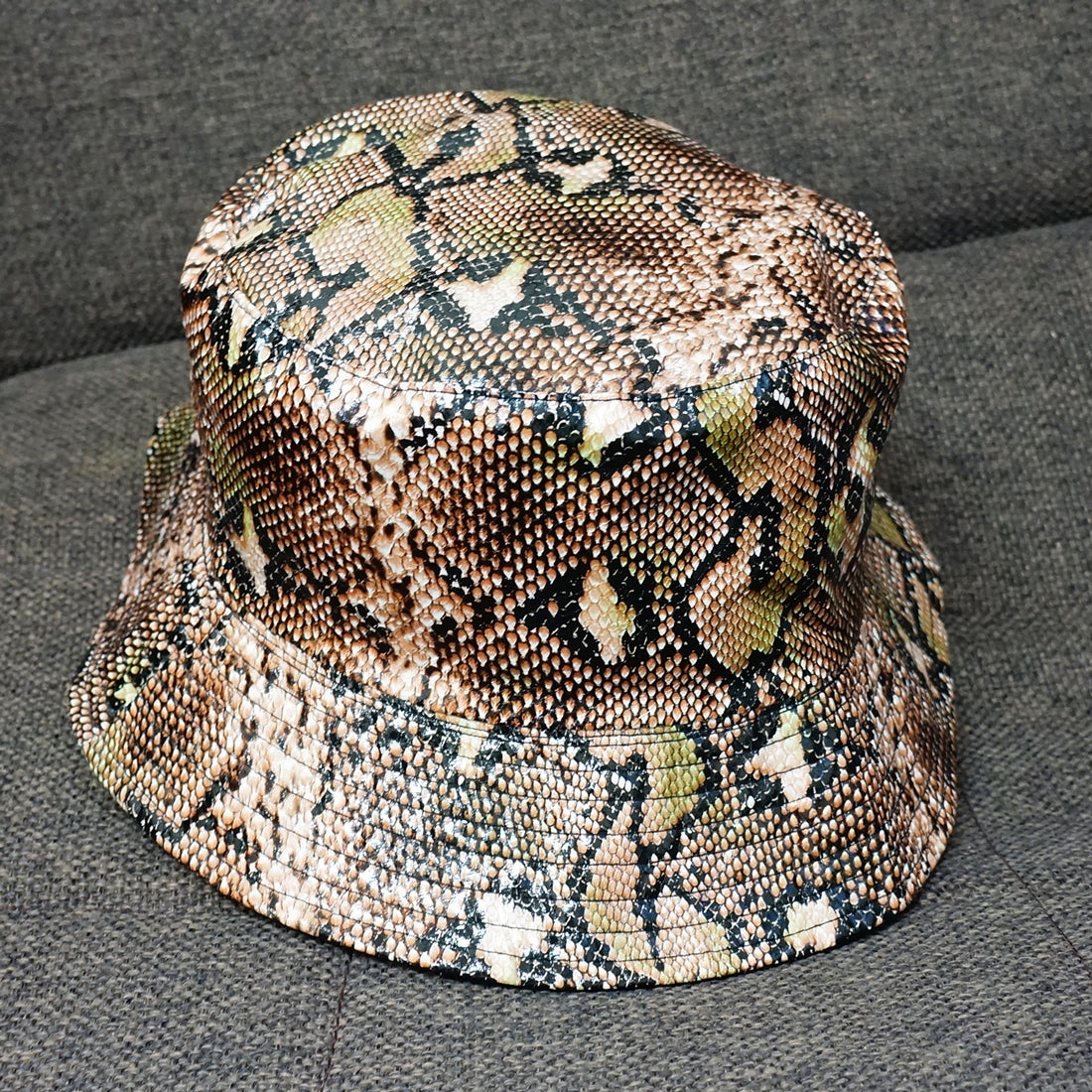 帽子 バケットハット ハット HAT パイソン柄 無地 ブラック リバーシブル メンズ レディース キーズ Keys