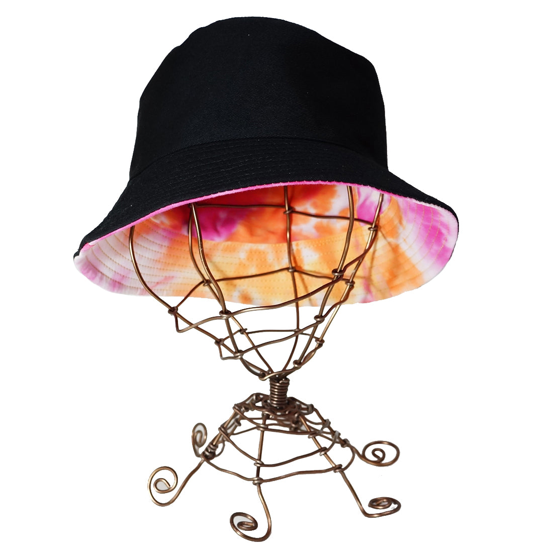 帽子 バケットハット ハット HAT タイダイ 無地 ブラック リバーシブル メンズ レディース