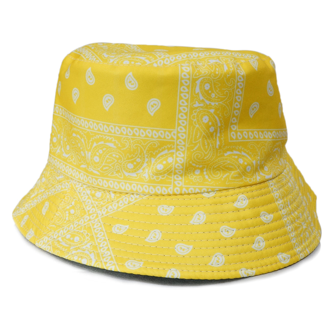 帽子 バケットハット ハット HAT ペイズリー 無地 ブラック リバーシブル バンダナ柄 メンズ レディース