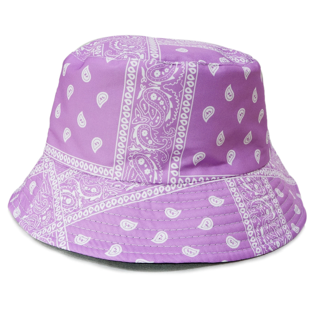 帽子 バケットハット ハット HAT ペイズリー 無地 ブラック リバーシブル バンダナ柄 メンズ レディース