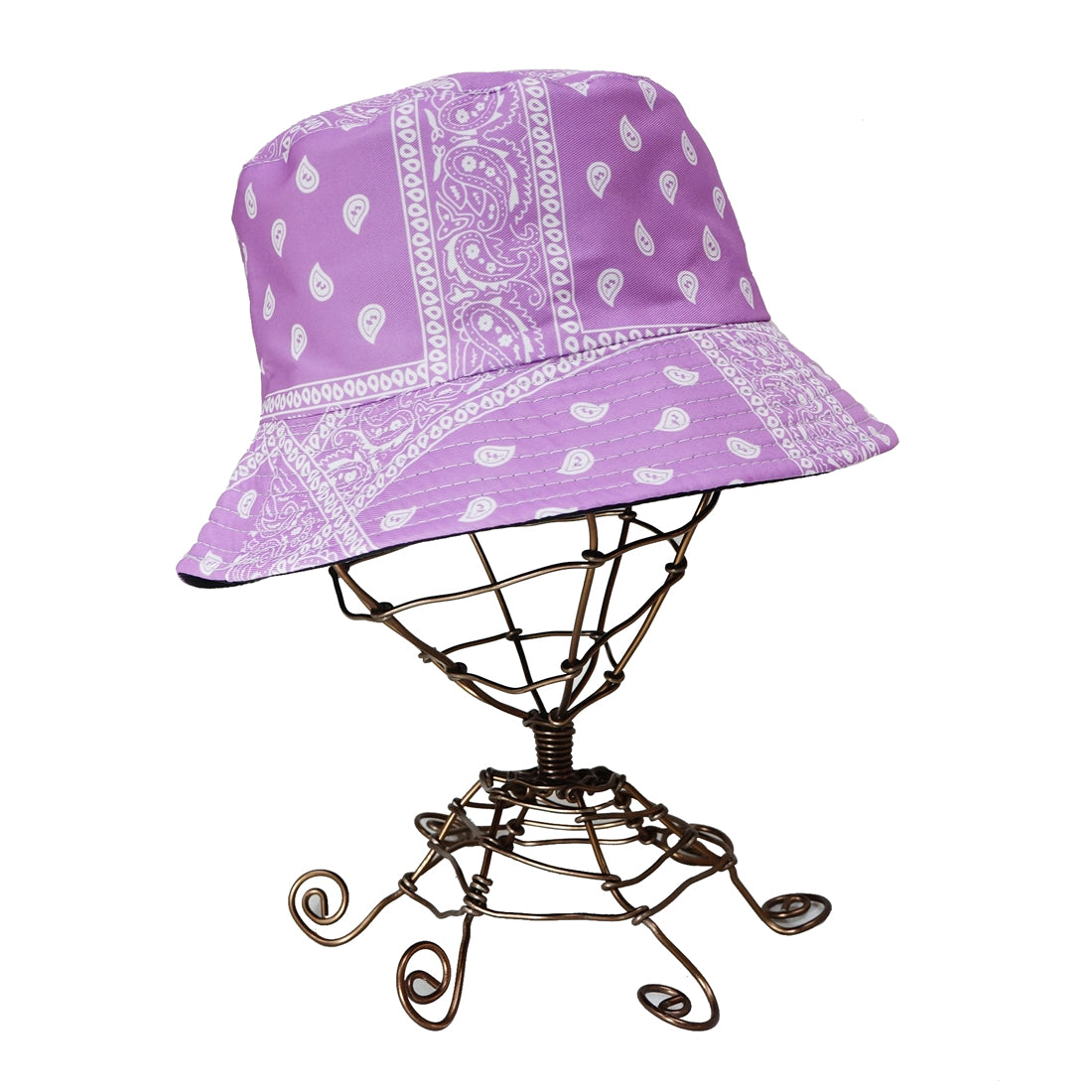 帽子 バケットハット ハット HAT ペイズリー 無地 ブラック リバーシブル バンダナ柄 メンズ レディース