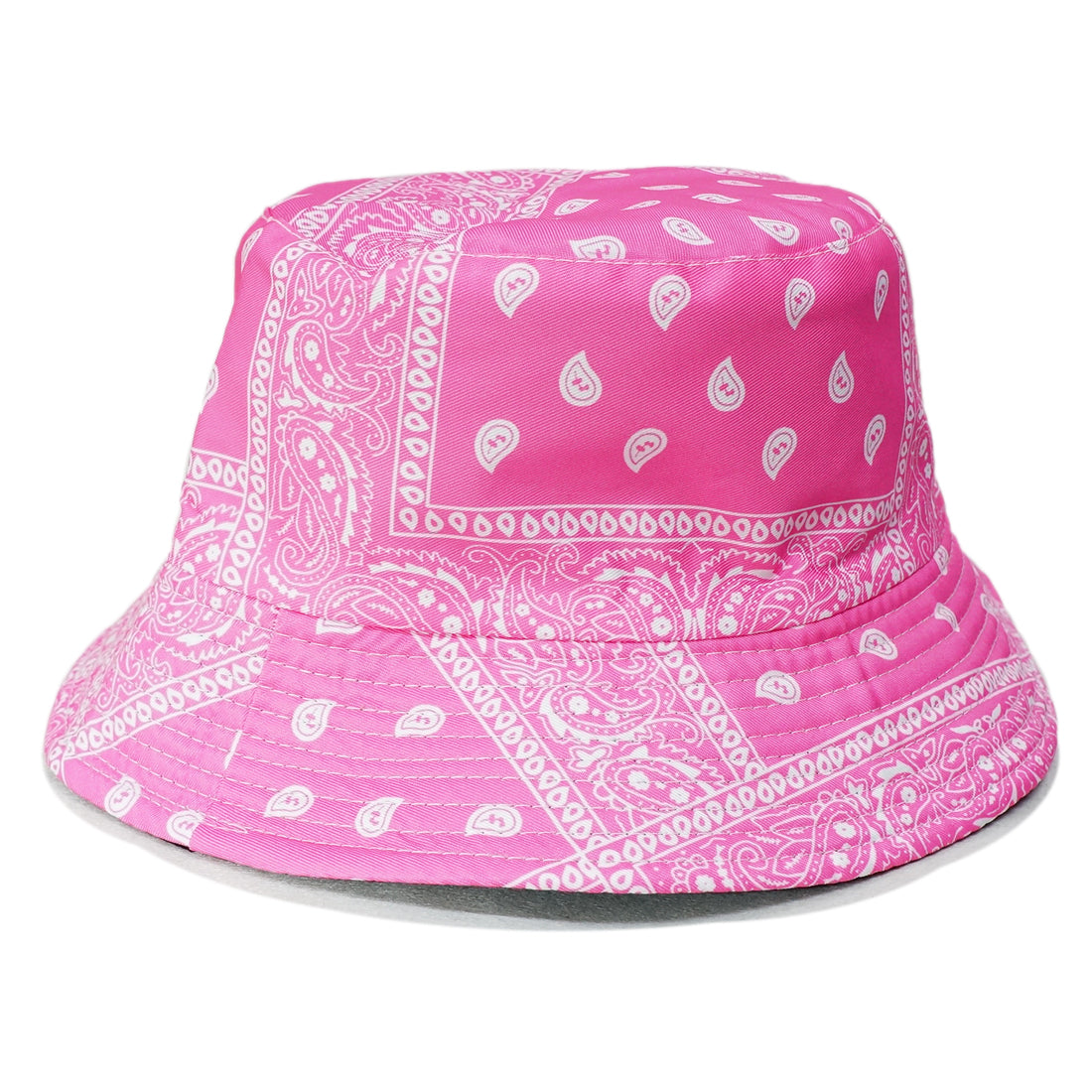 帽子 バケットハット ハット HAT ペイズリー 無地 ブラック リバーシブル バンダナ柄 メンズ レディース