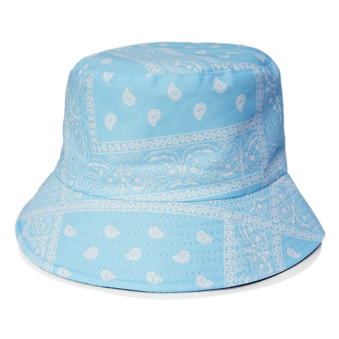帽子 バケットハット ハット HAT ペイズリー 無地 ブラック リバーシブル バンダナ柄 メンズ レディース