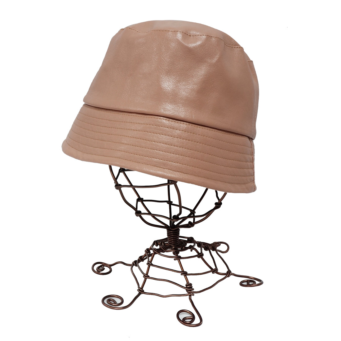 帽子 バケットハット ハット HAT フェイクレザー 合皮 無地 メンズ レディース キーズ Keys