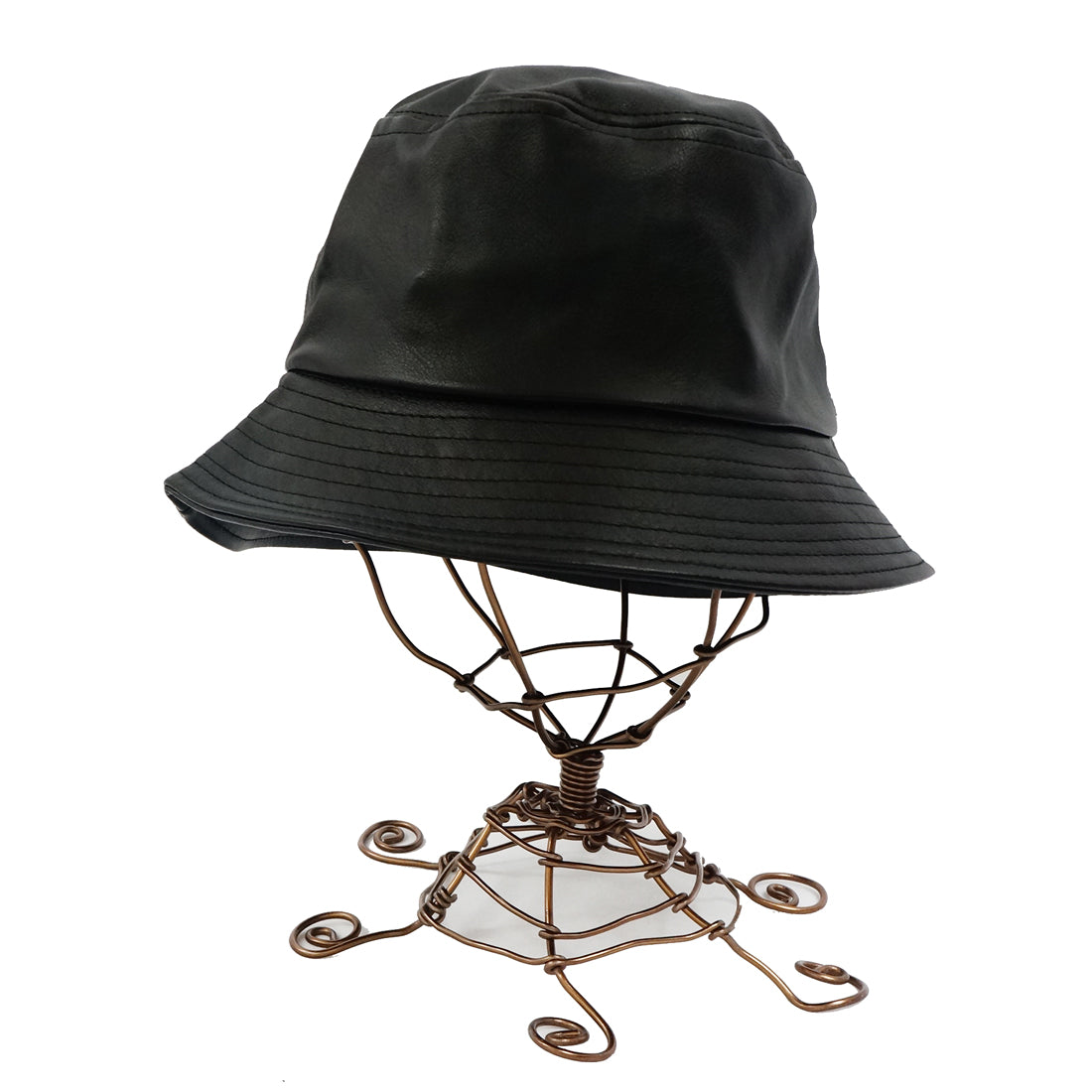 帽子 バケットハット ハット HAT フェイクレザー 合皮 無地 メンズ レディース キーズ Keys