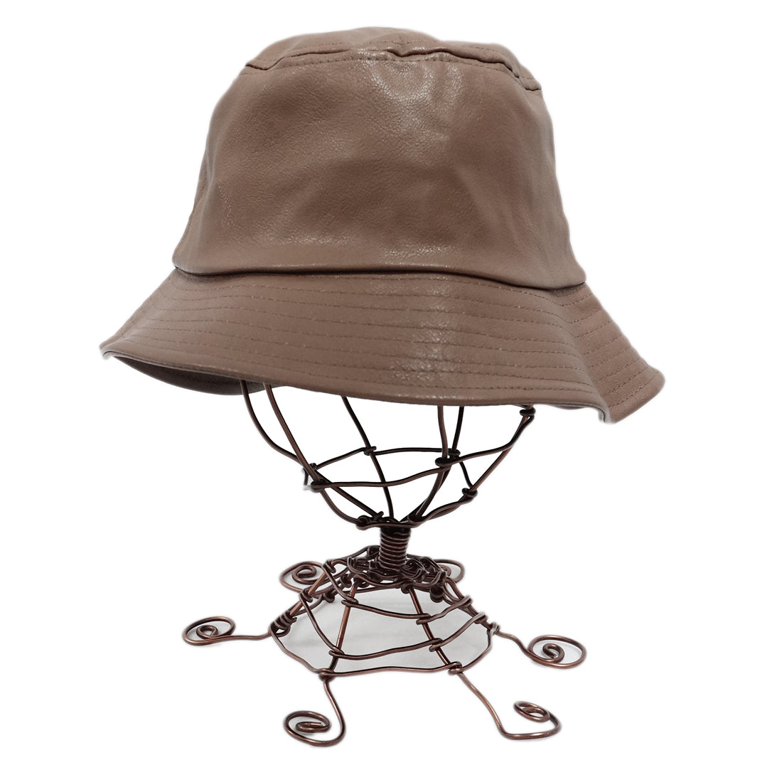 帽子 バケットハット ハット HAT フェイクレザー 合皮 無地 メンズ レディース キーズ Keys