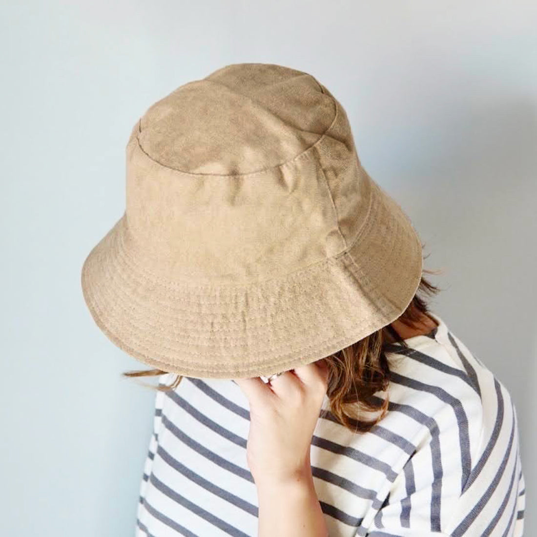 帽子 バケットハット ハット HAT 無地 カラー リバーシブル フェイクスウェード メンズ レディース