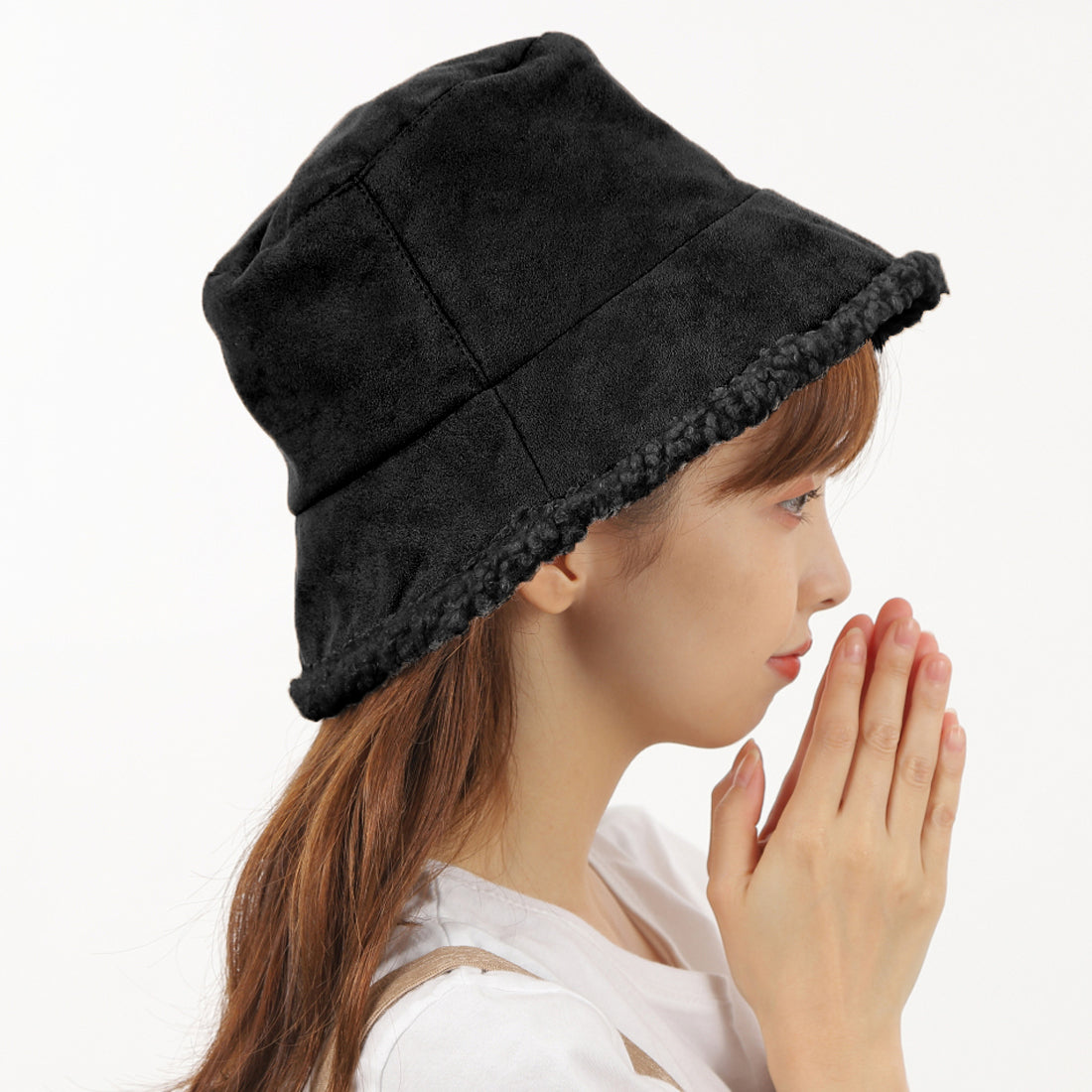 帽子 ハット HAT バケットハット レディース メンズ バケハ リバーシブル ボア フェイクスエード