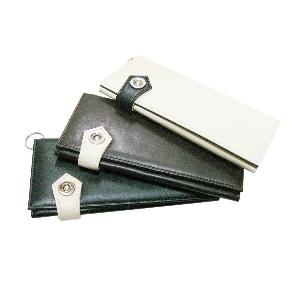 財布 メンズ 長財布 バイカラー ウォレット ウォレットチェーン付 ビジネス キーズ Keys