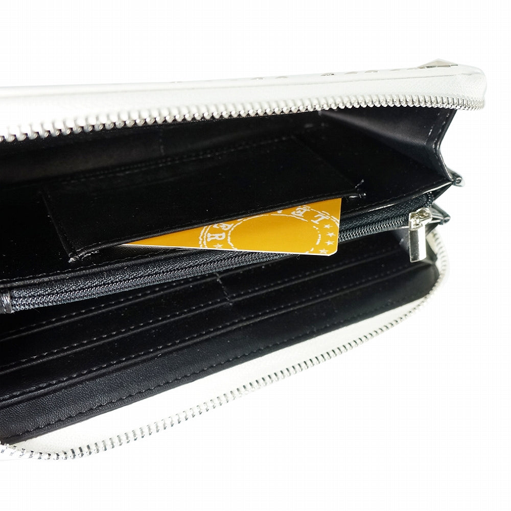 財布 長財布 本革 レザー スタッズ ラウンドウォレット メンズ レディース ビジネス Keys キーズ