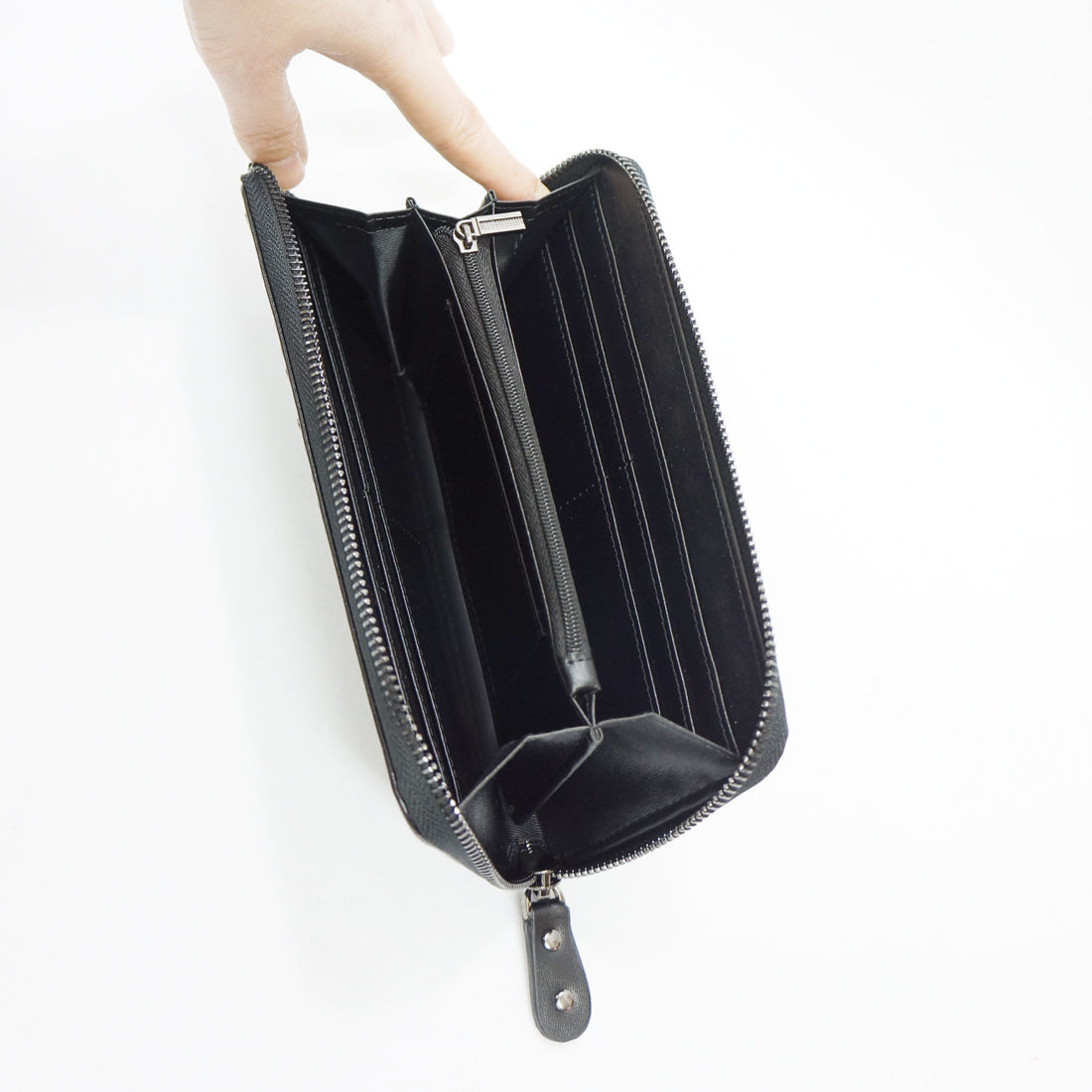 財布 長財布 本革 レザー スタッズ ラウンドウォレット メンズ レディース ビジネス Keys キーズ