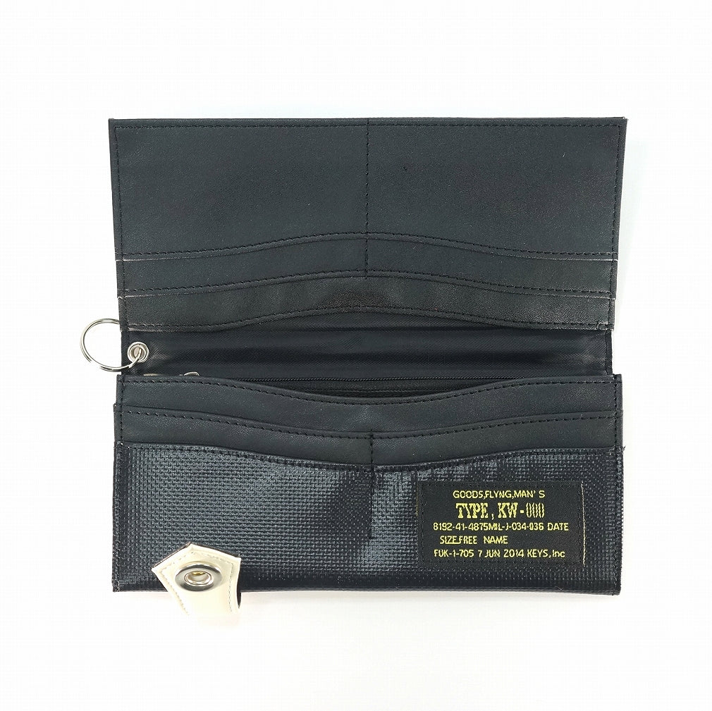 財布 長財布 ミリタリー 財布 ターポリン テント生地 ウォレットチェーン付き メンズ キーズ Keys