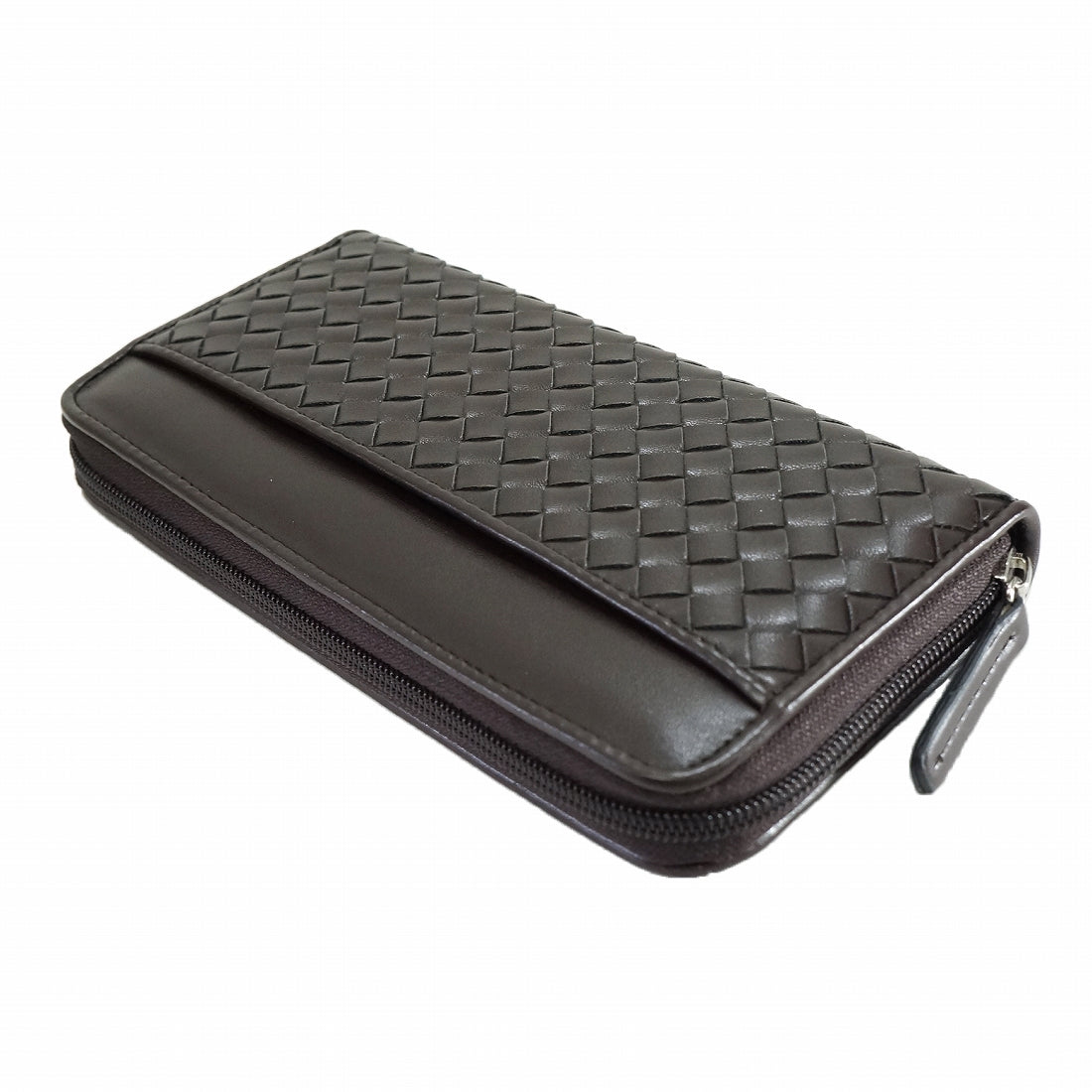 財布 長財布 メンズ レディース 編み込み メッシュ ラウンド ウォレット ビジネス キーズ Keys