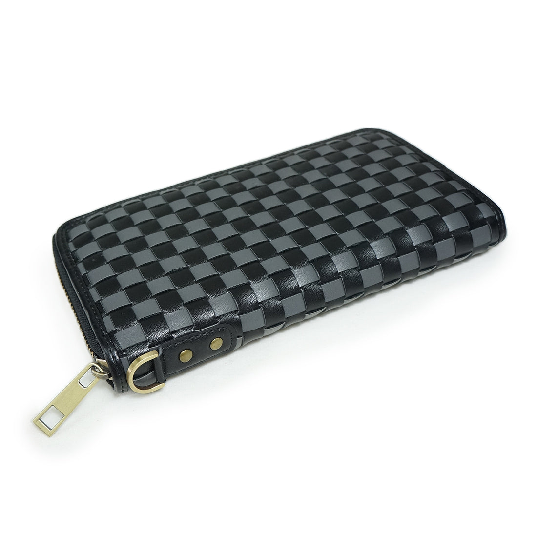財布 長財布 メッシュ 編み込み ラウンド ウォレット ビジネス キーズ Keys