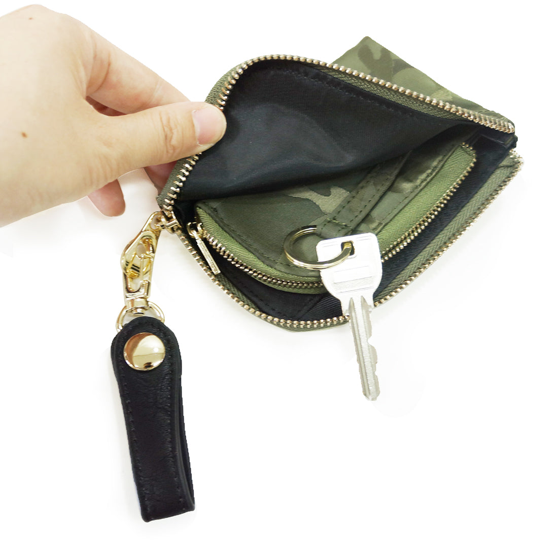 財布 コインケース カモ 迷彩柄 キーリング・カード入れ付き メンズ レディース キーズ ビジネス Keys