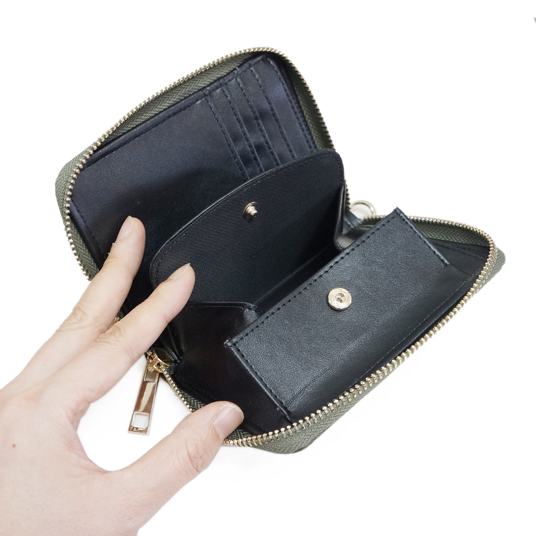 財布 メンズ レディース 二つ折り ハーフウォレット ファスナー ICカード カモ 迷彩柄 ビジネス Keys
