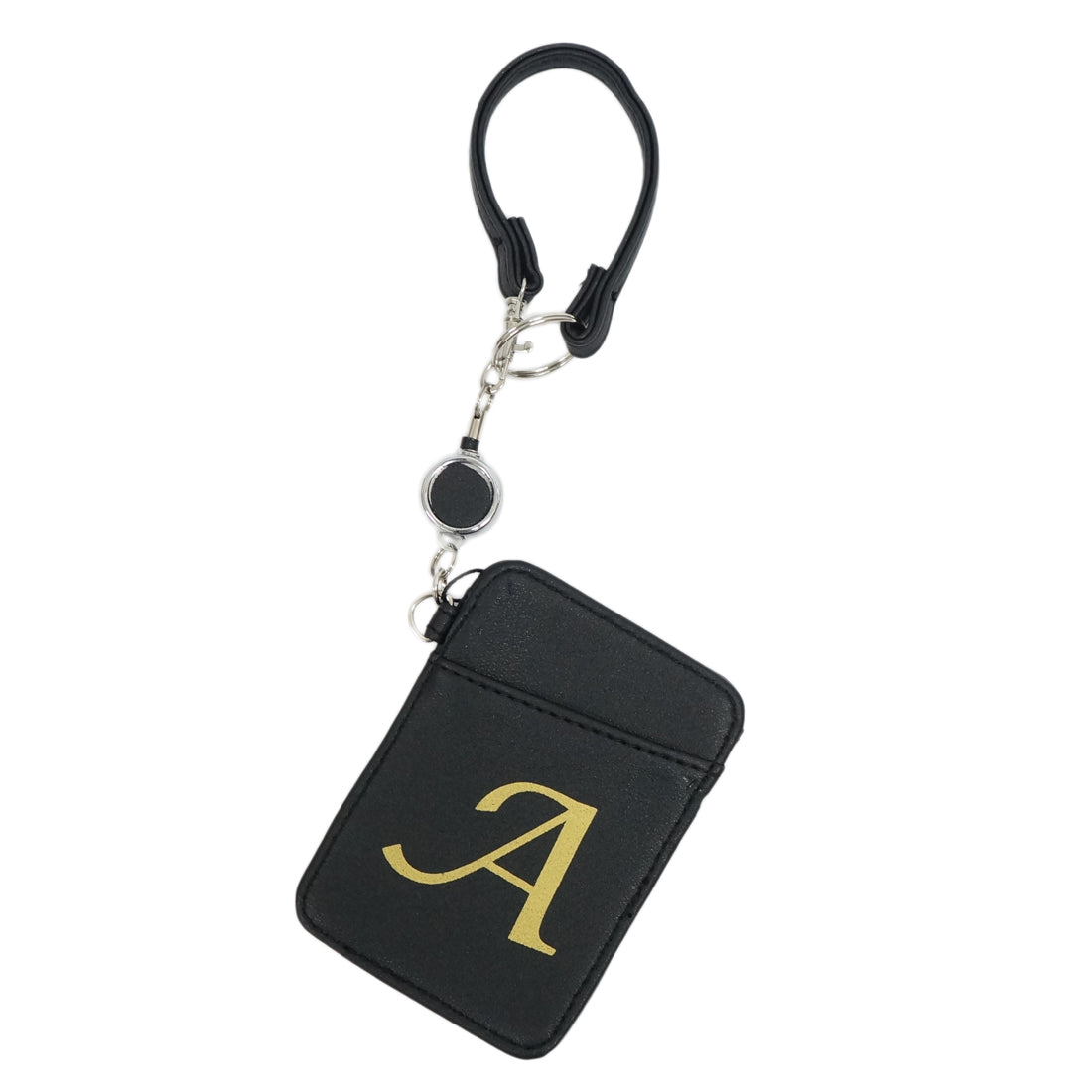 パスケース メンズ レディース 定期入れ ICカード リール付き イニシャル アルファベット キーズ Keys