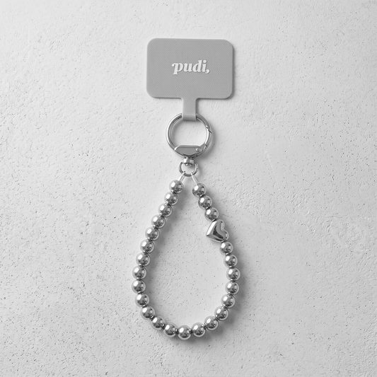 LINE SILVER HEART STRAP