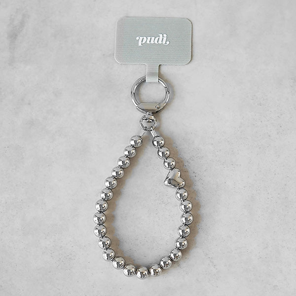 LINE SILVER HEART STRAP