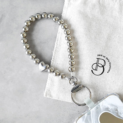 LINE SILVER HEART STRAP